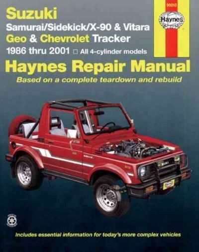 download Suzuki Samurai Sidekick Geo Tracker workshop manual