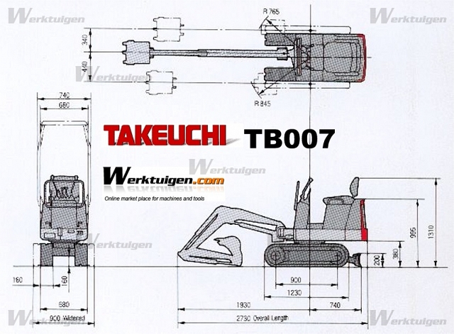 download TAKEUCHI Excavator TB007 able workshop manual