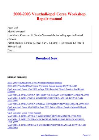 download VAUXHALL OPEL FRONTERA 91 98 workshop manual