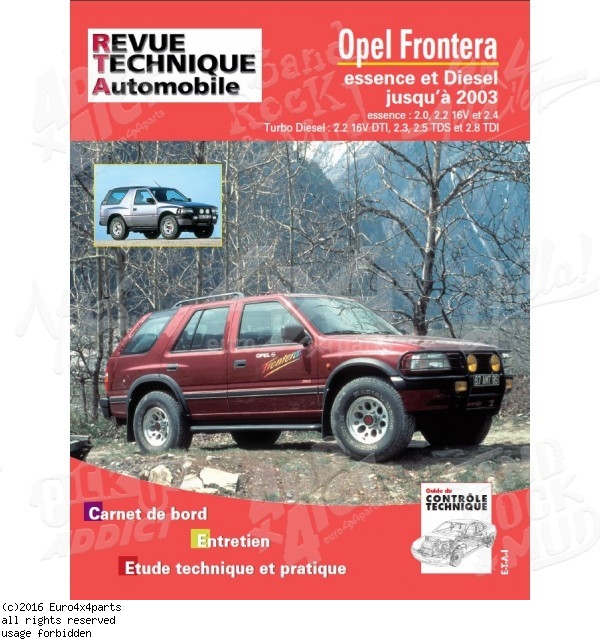 download VAUXHALL OPEL FRONTERA 91 98 workshop manual