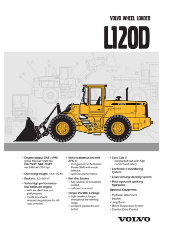 download VOLVO BM L160 Wheel Loader able workshop manual