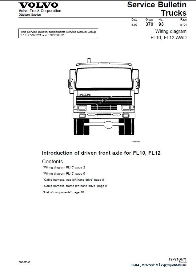 download VOLVO FL6 Lorry Bus workshop manual