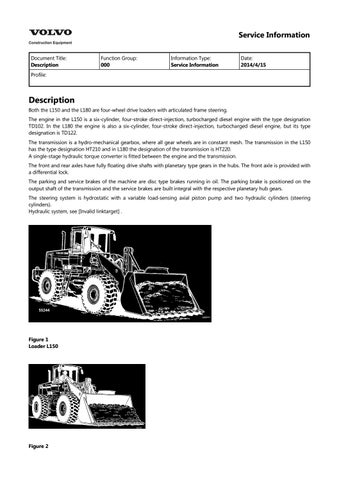 download VOLVO L180C Wheel Loader able workshop manual