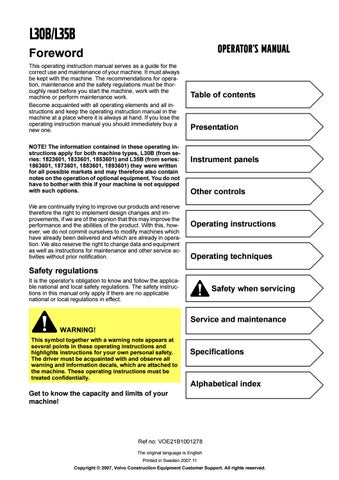 download Volvo L30B Compact Wheel Loader able workshop manual