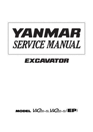 download Yanmar Vio30 2 Crawler Backhoe able workshop manual