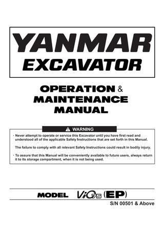 download Yanmar Vio70 2 Crawler Backhoe able workshop manual